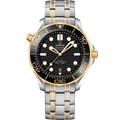 Omega Seamaster Diver 300M Master Co-Axial 42 Stainless Steel / Yellow Gold / Black / Bracelet — Ref. 210.20.42.20.01.002