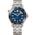 Omega Seamaster Diver 300M Master Co-Axial 42 Stainless Steel / Sedna Gold / Blue / Bracelet — Ref. 210.20.42.20.03.002