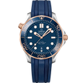 Omega Seamaster Diver 300M Master Co-Axial 42 Stainless Steel / Sedna Gold / Blue / Rubber — Ref. 210.22.42.20.03.002