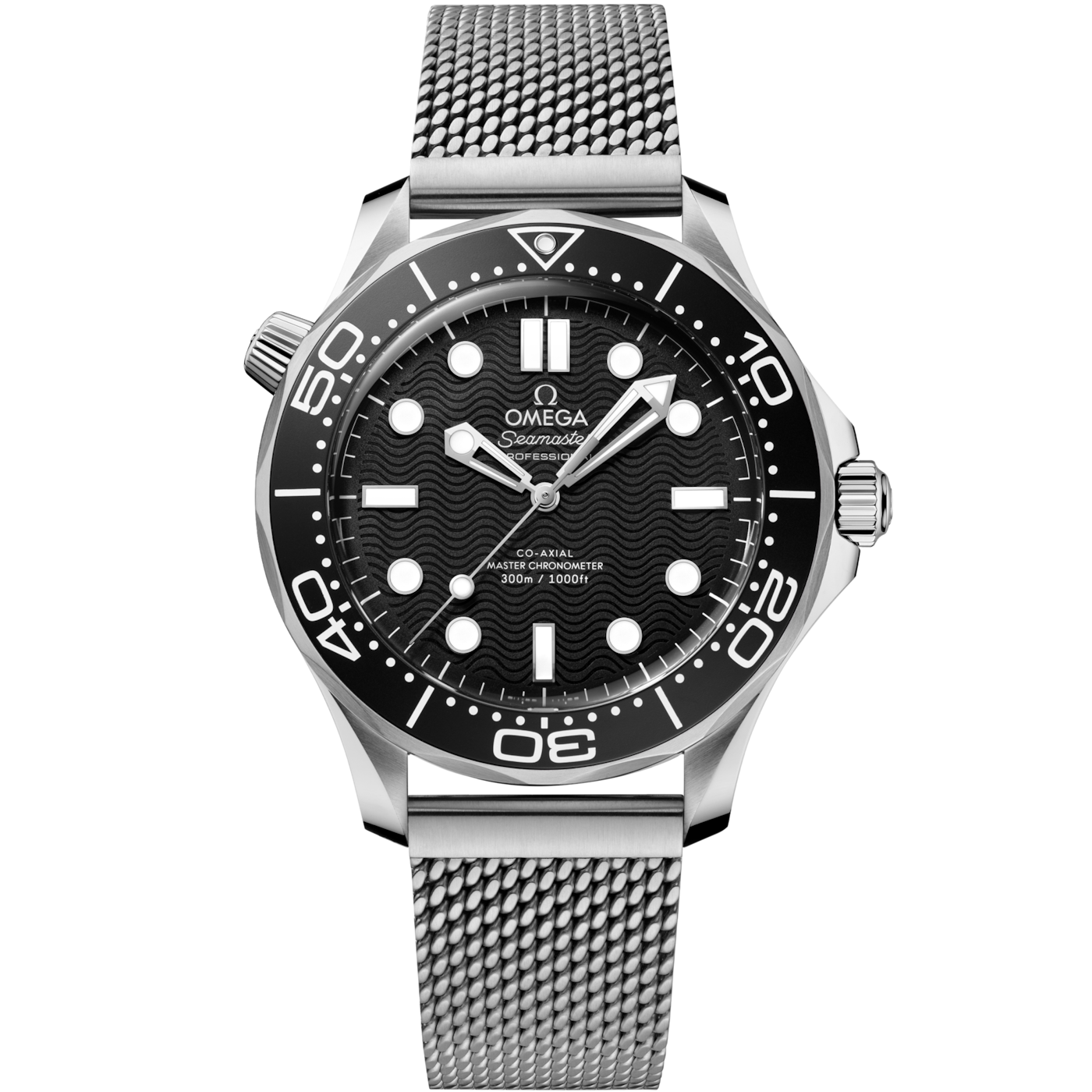 Omega Seamaster Diver 300M No-Date Master Co-Axial 42 Stainless Steel / Black / Bracelet — Ref. 210.30.42.20.01.010