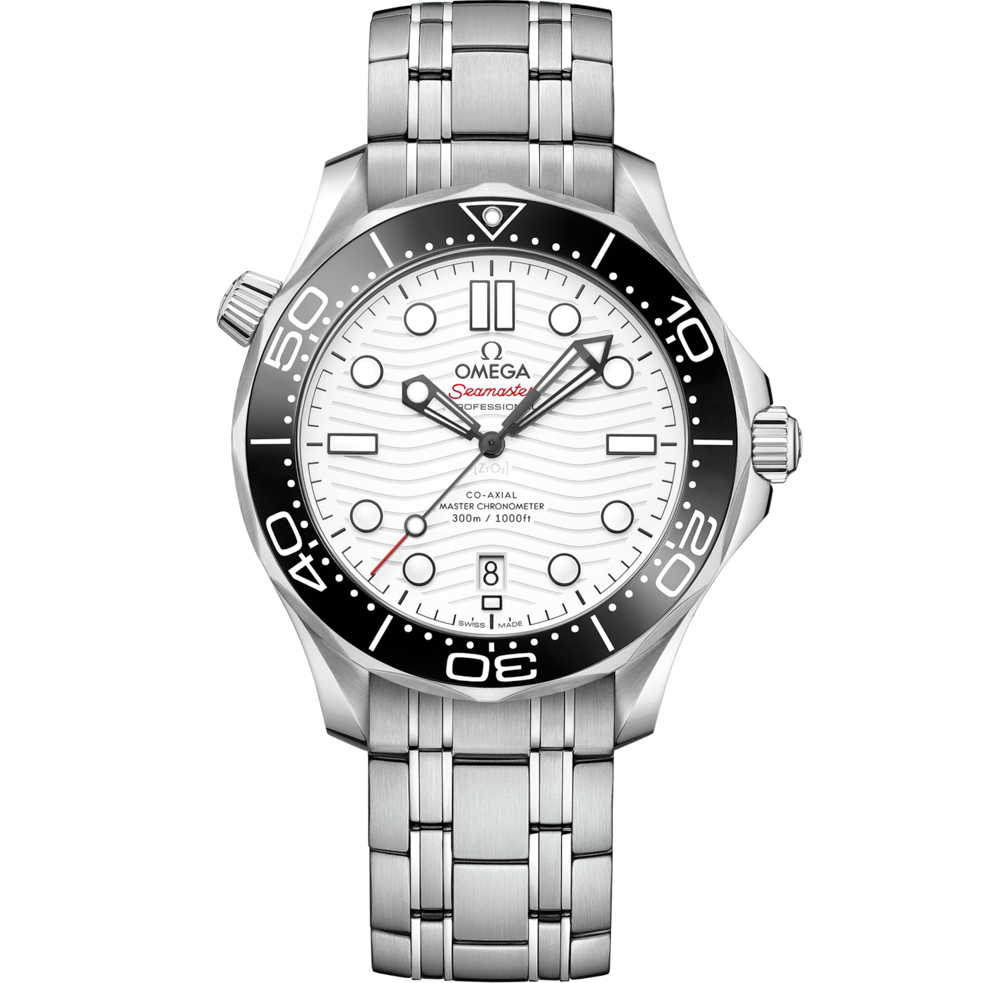 Omega Seamaster Diver 300M Master Co-Axial 42 Stainless Steel / White / Bracelet — Ref. 210.30.42.20.04.001