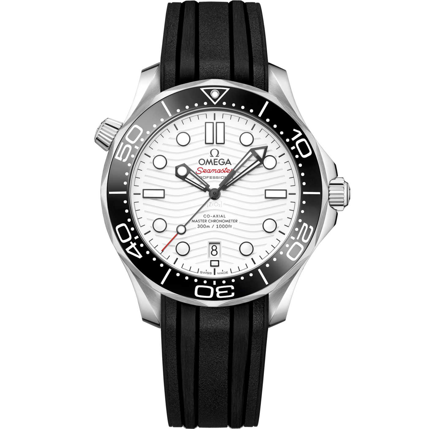 Omega Seamaster Diver 300M Master Co-Axial 42 Stainless Steel / White / Rubber — Ref. 210.32.42.20.04.001