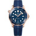 Omega Seamaster Diver 300M Master Co-Axial 42 Sedna Gold / Blue / Rubber — Ref. 210.62.42.20.03.001