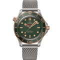 Omega Seamaster Diver 300M Master Co-Axial 42 Titanium - Bronze Gold / Green / Bracelet — Ref. 210.90.42.20.10.001