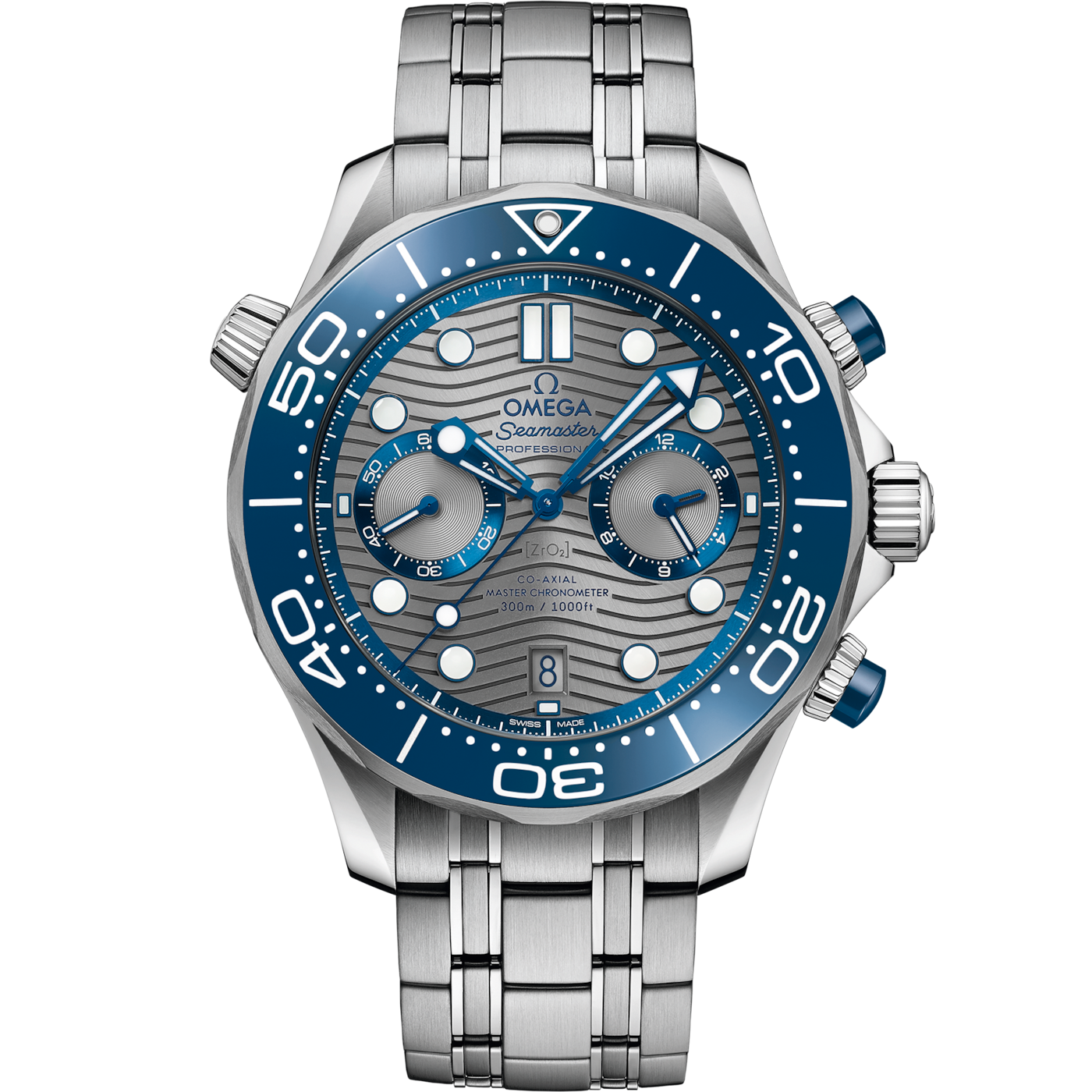 Omega Seamaster Diver 300M Master Co-Axial 44 Chronograph Stainless Steel / — Ref. 210.30.44.51.06.001