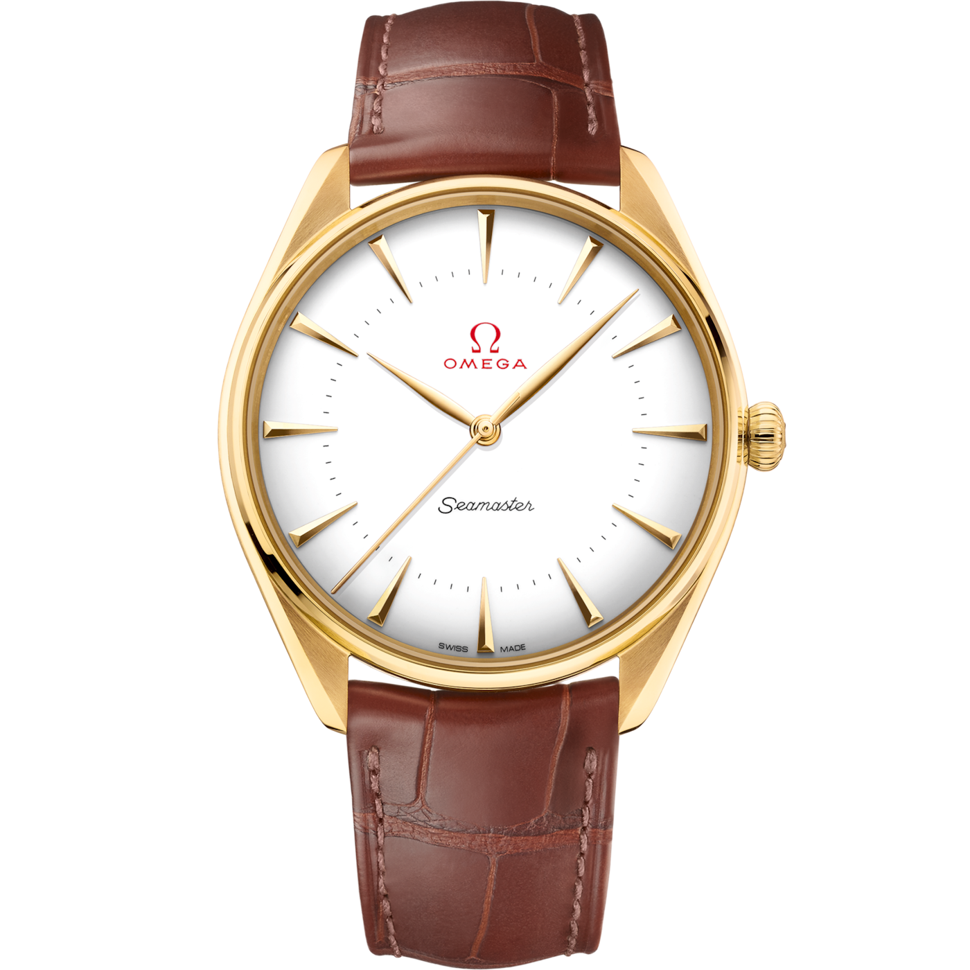 Omega Seamaster Master Co-Axial 39.5 Olympic Games Gold Yellow Gold / Enamel / Alligator — Ref. 522.53.40.20.04.001