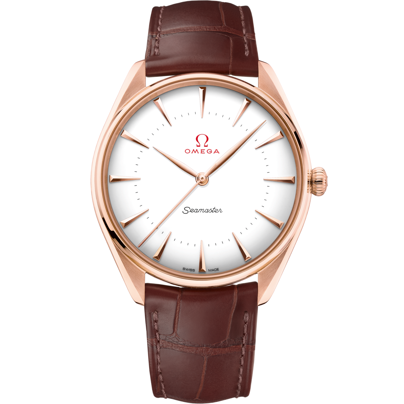Omega Seamaster Master Co-Axial 39.5 Olympic Games Gold Sedna Gold / Enamel / Alligator — Ref. 522.53.40.20.04.003