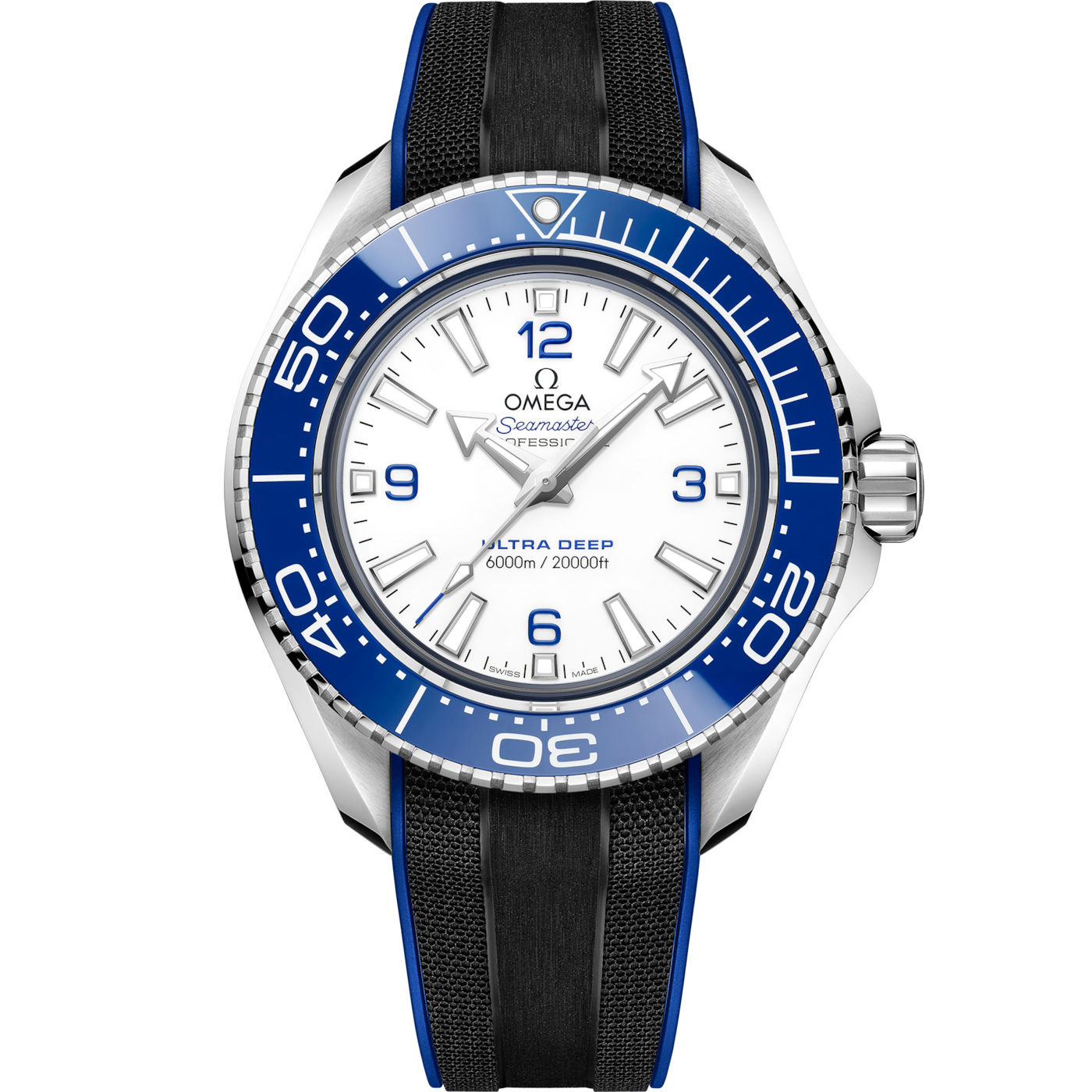 Omega Seamaster Planet Ocean Ultra Deep O-Megasteel / White — Ref. 215.32.46.21.04.001