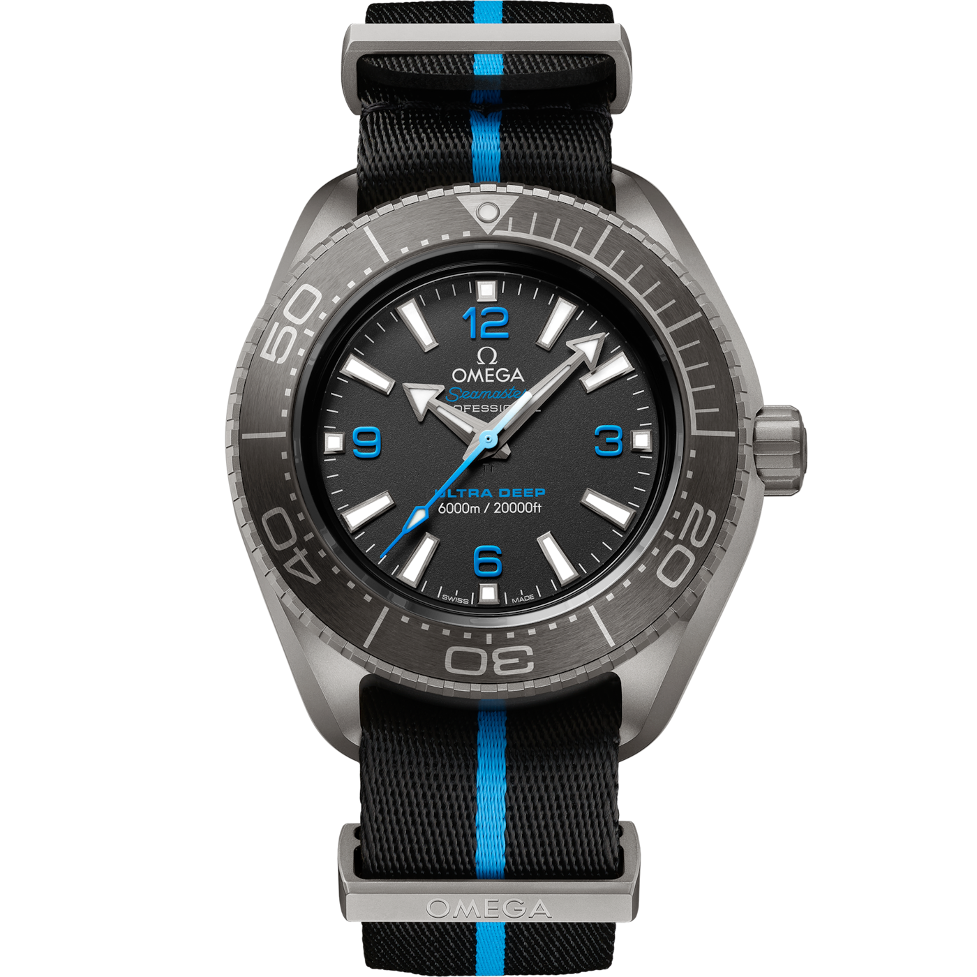 Omega Seamaster Planet Ocean Ultra Deep Titanium / Black / Nato — Ref. 215.92.46.21.01.001