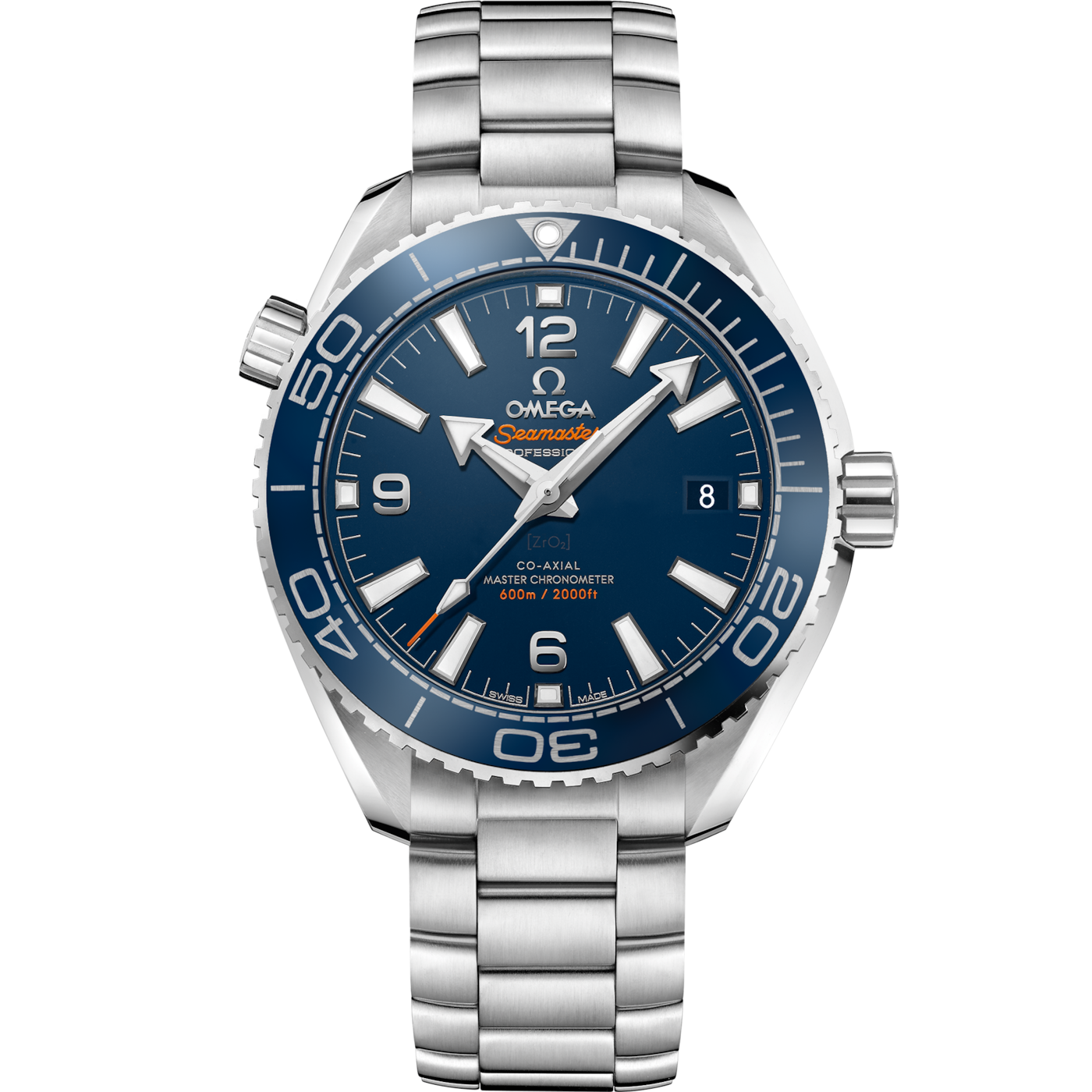 Omega Seamaster Planet Ocean 600M Co-Axial 39.5 Master Chronometer Stainless Steel / Blue / Bracelet — Ref. 215.30.40.20.03.001