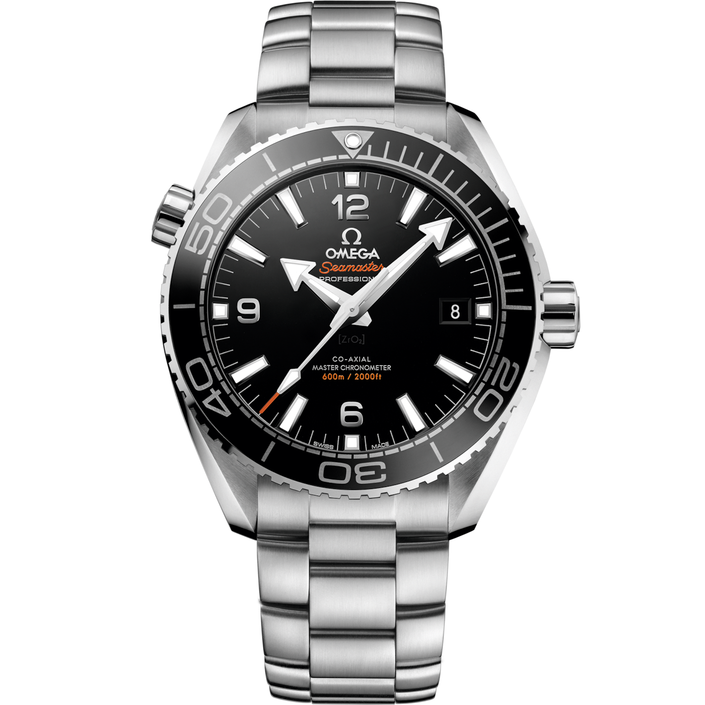 Omega Seamaster Planet Ocean 600M Co-Axial 43.5 Master Chronometer Stainless Steel / Black / Bracelet — Ref. 215.30.44.21.01.001
