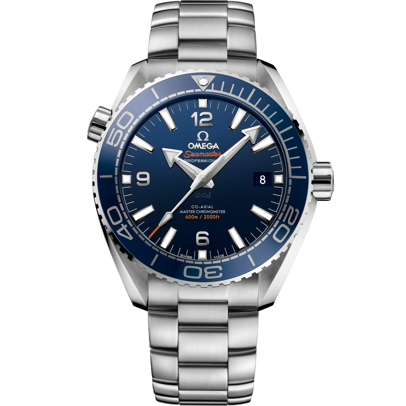 Omega Seamaster Planet Ocean 600M Co-Axial 43.5 Master Chronometer Stainless Steel / Blue / Bracelet — Ref. 215.30.44.21.03.001