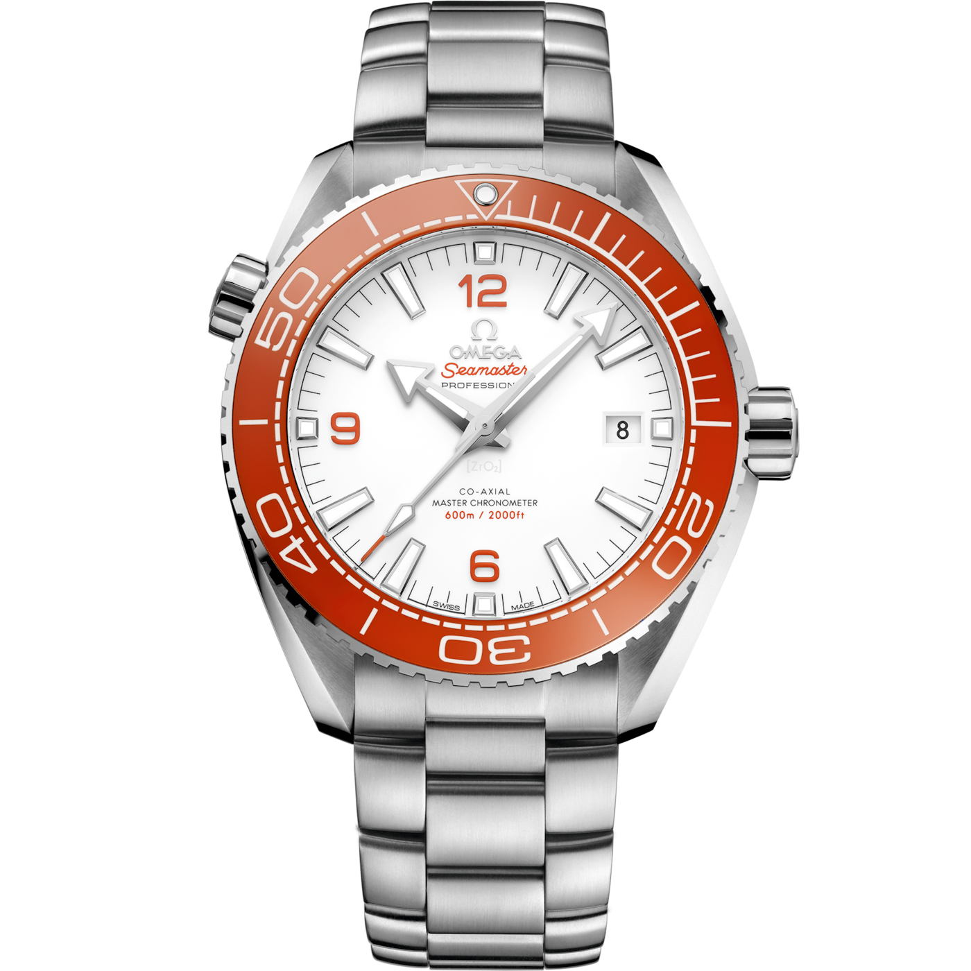Omega Seamaster Planet Ocean 600M Co-Axial 43.5 Master Chronometer Stainless Steel / White / Bracelet — Ref. 215.30.44.21.04.001