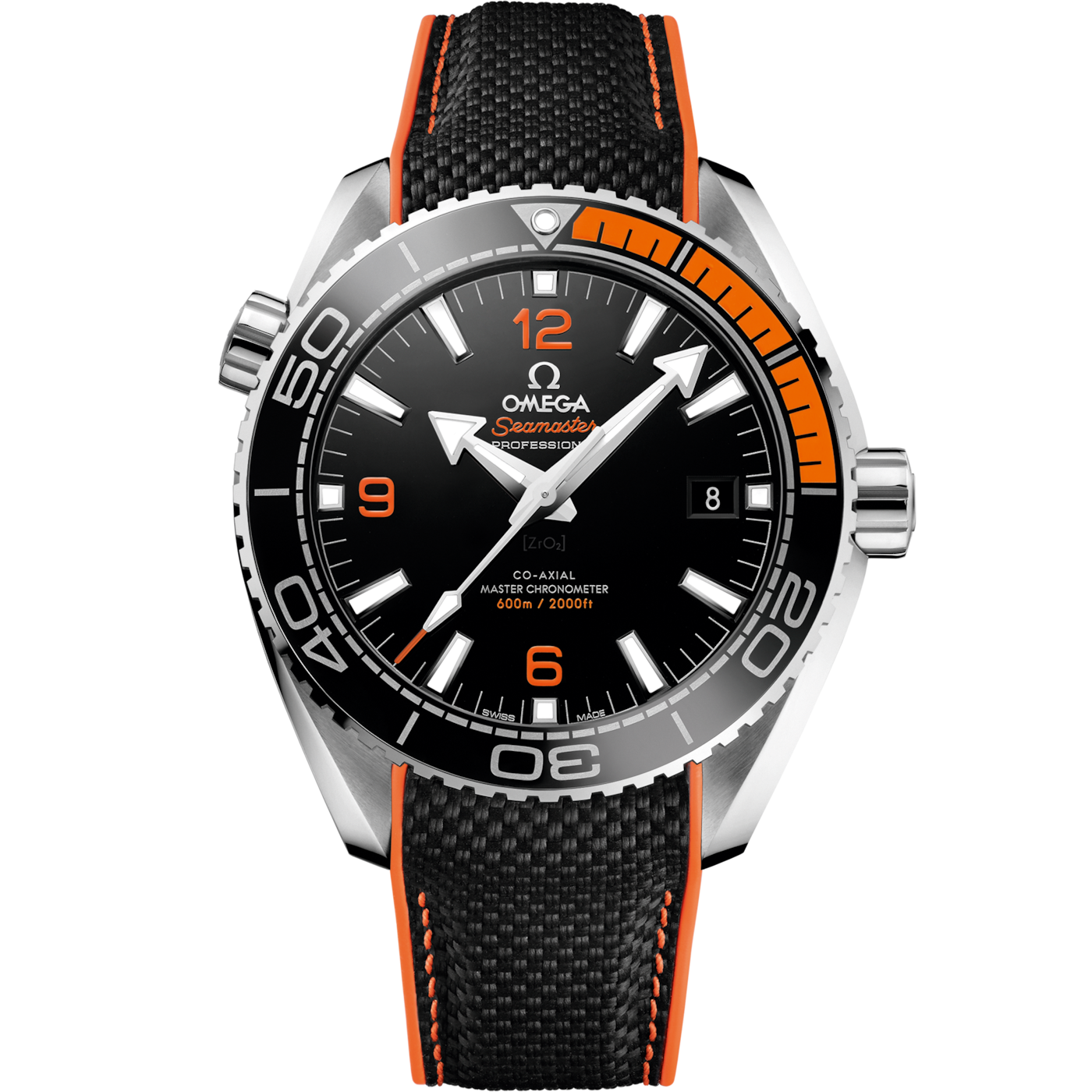 Omega Seamaster Planet Ocean 600M Co-Axial 43.5 Master Chronometer Stainless Steel / Orange / Rubber — Ref. 215.32.44.21.01.001