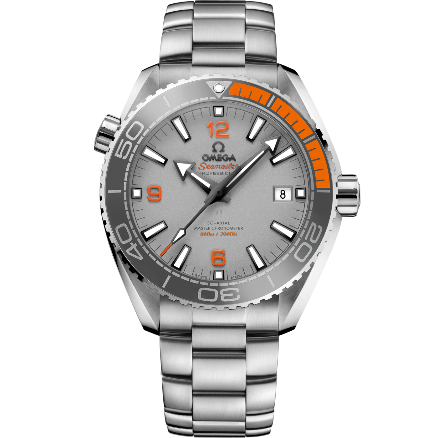 Omega Seamaster Planet Ocean 600M Co-Axial 43.5 Master Chronometer Titanium / Grey / Bracelet — Ref. 215.90.44.21.99.001