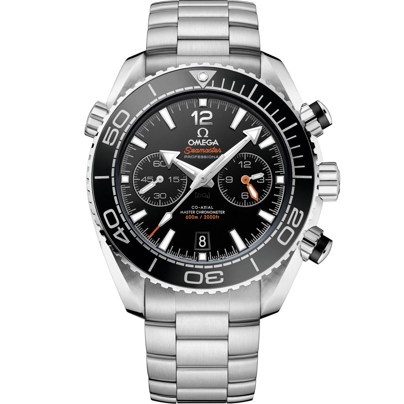 Omega Seamaster Planet Ocean 600M Co-Axial 45.5 Master Chronometer Chronograph Stainless Steel / Black / Bracelet — Ref. 215.30.46.51.01.001