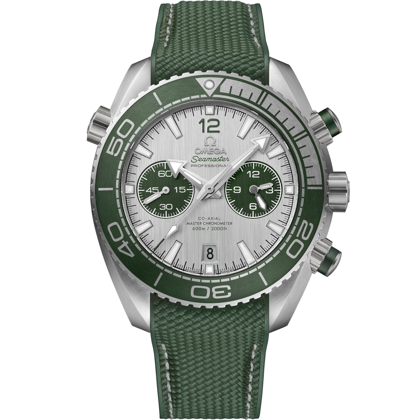 Omega Seamaster Planet Ocean 600M Co-Axial 45.5 Master Chronometer Chronograph Stainless Steel / Silver / Rubber — Ref. 215.32.46.51.06.001
