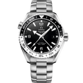 Omega Seamaster Planet Ocean 600M Co-Axial 43.5 Master Chronometer GMT Stainless Steel / Black White / Bracelet — Ref. 215.30.44.22.01.001