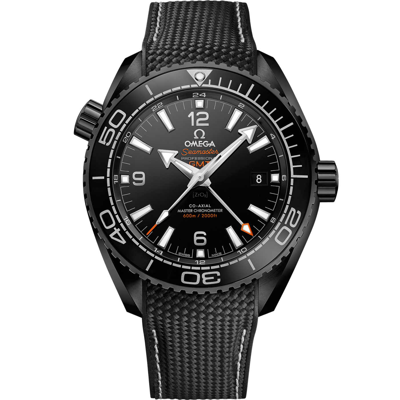 Omega Seamaster Planet Ocean 600M Co-Axial 45.5 Master Chronometer GMT Deep Black — Ref. 215.92.46.22.01.001