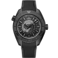 Omega Seamaster Planet Ocean 600M Co-Axial Worldtimer 45.5 Master Chronometer GMT Ceramic / Black - Grey / Rubber — Ref. 215.92.46.22.01.007