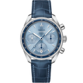 Omega Speedmaster Co-Axial 38 Stainless Steel / Diamond / Blue / Strap — Ref. 324.38.38.50.03.001