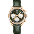 Omega Speedmaster Date 38 Moonshine Gold - Diamond / Green — Ref. 324.58.38.50.60.001