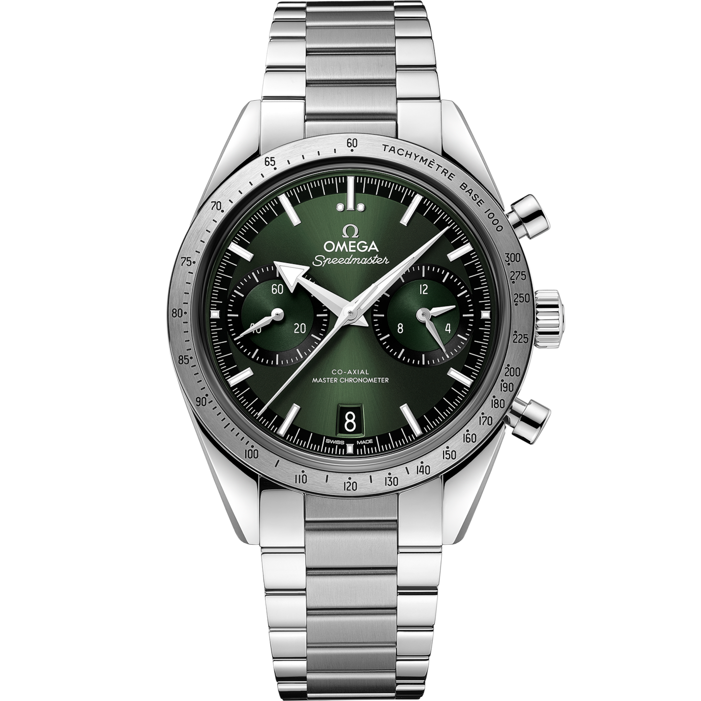 Omega Speedmaster 57 Master Chronometer 40.5 Stainless Steel / Green / Bracelet — Ref. 332.10.41.51.10.001
