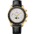 Omega Speedmaster Moonphase Chronograph Master Chronometer Yellow Gold / Silver — Ref. 304.63.44.52.02.001