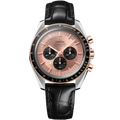 Omega Speedmaster Professional Moonwatch 3861 Stainless Steel - Sedna Gold / Pink / Alligator — Ref. 310.23.42.50.99.001