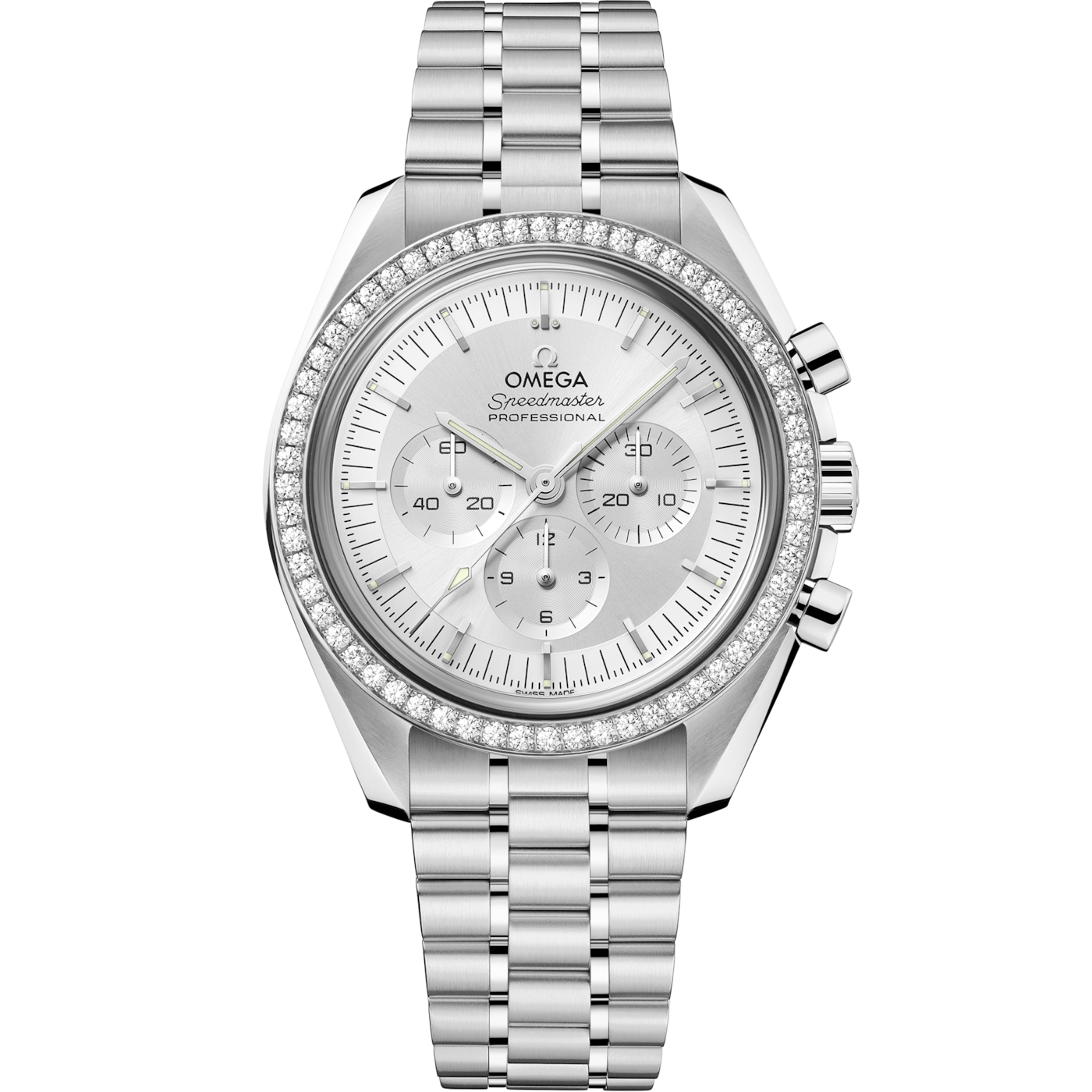 Omega Speedmaster Professional Moonwatch 3861 Canopus Gold - Diamond / Silver / Bracelet — Ref. 310.55.42.50.02.001