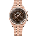 Omega Speedmaster Professional Moonwatch 3861 Sedna Gold - Diamond / Brown / Bracelet — Ref. 310.55.42.50.13.001