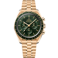 Omega Speedmaster Professional Moonwatch 3861 Moonshine Gold / Green / Bracelet — Ref. 310.60.42.50.10.001