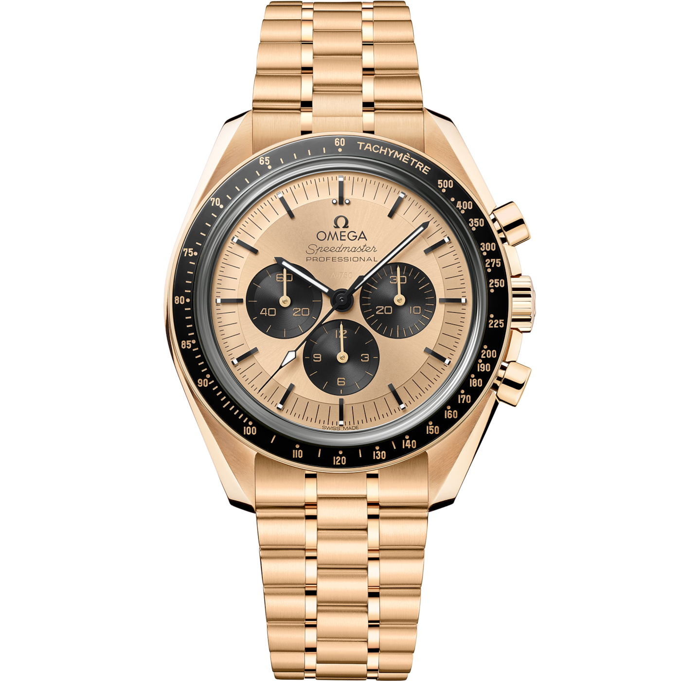 Omega Speedmaster Professional Moonwatch 3861 Moonshine Gold / Moonshine Gold / Bracelet — Ref. 310.60.42.50.99.002