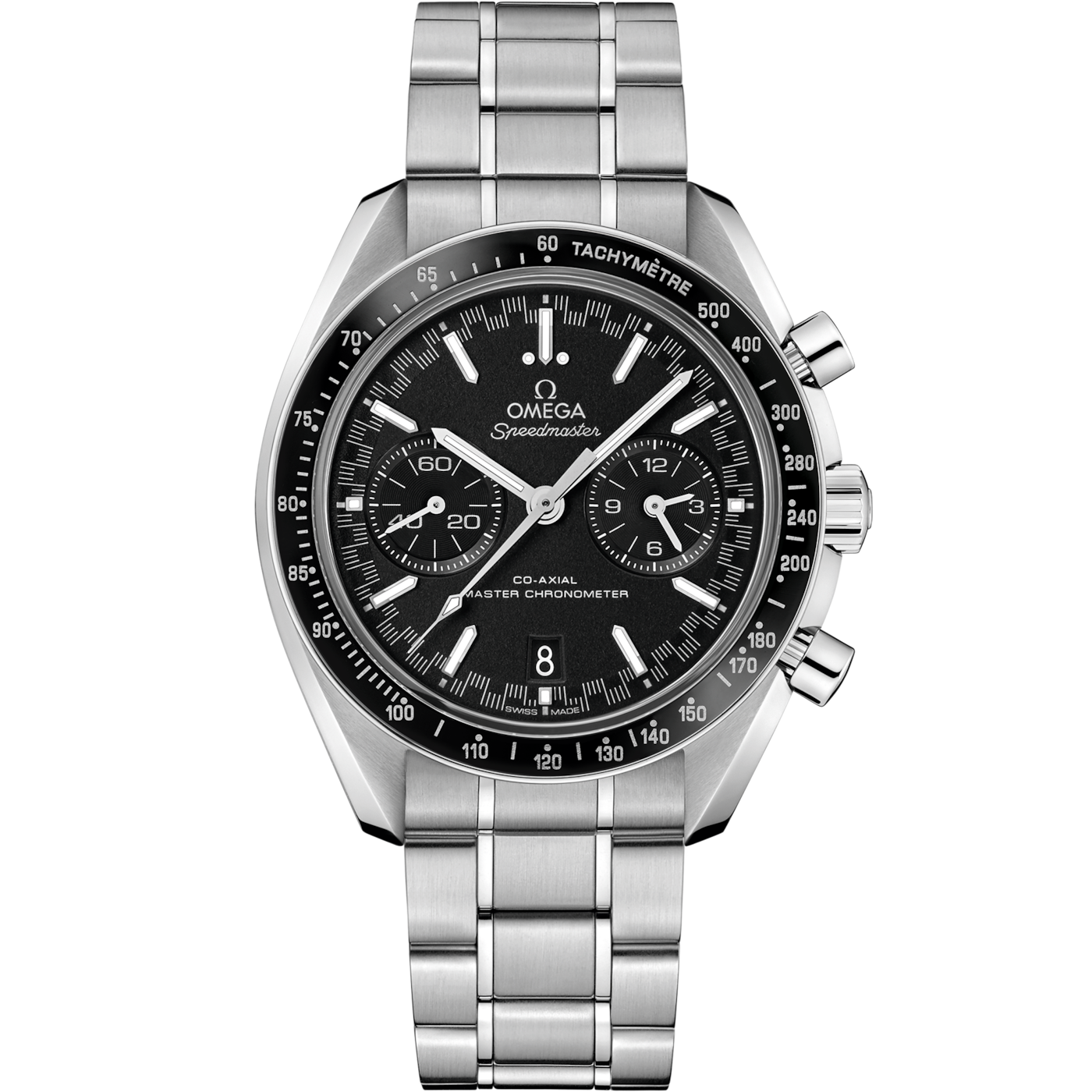 Omega Speedmaster Racing Master Co-Axial Stainless Steel / Black / Bracelet — Ref. 329.30.44.51.01.001