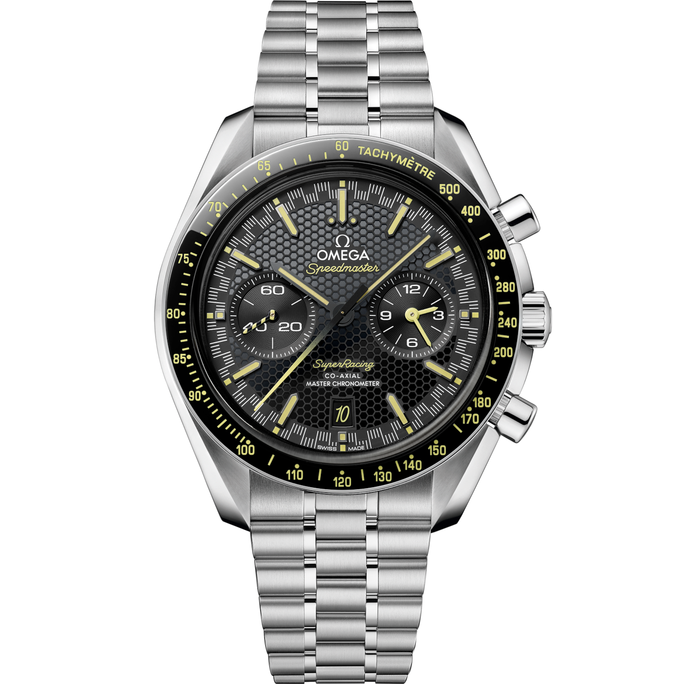Omega Speedmaster Super Racing Master Co-Axial Stainless Steel / Black / Bracelet — Ref. 329.30.44.51.01.003