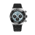 Breitling Chronomat B01 44 Stainless Steel - Platinum / Ice Blue / Rubber Rouleaux — Ref. PB0136251C1S1