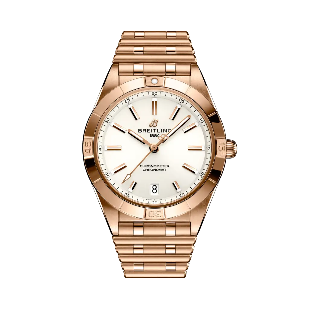 Breitling Chronomat Automatic 36 Red Gold / White / Rouleaux — Ref. R10380101A1R1