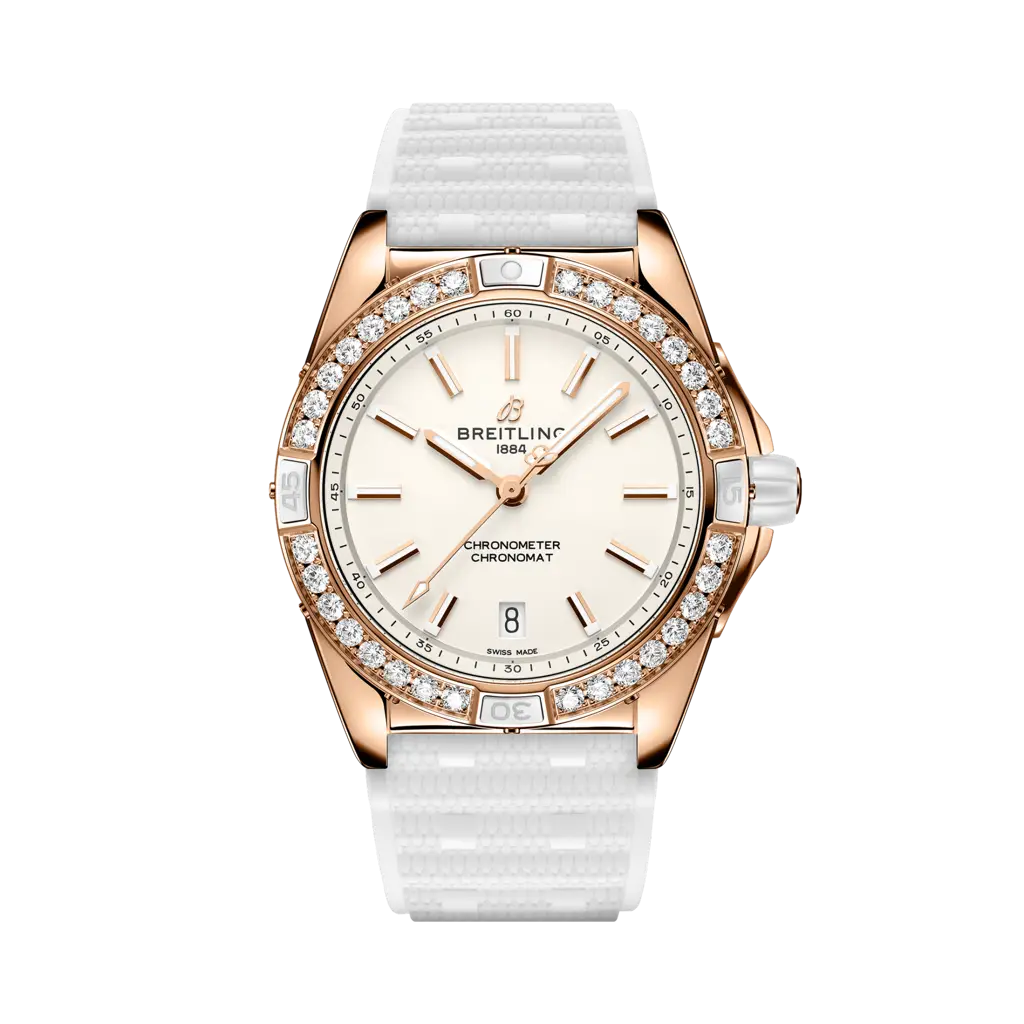 Breitling Super Chronomat 38 Origins Red Gold / White / Rubber Rouleaux — Ref. R17356531G1S1