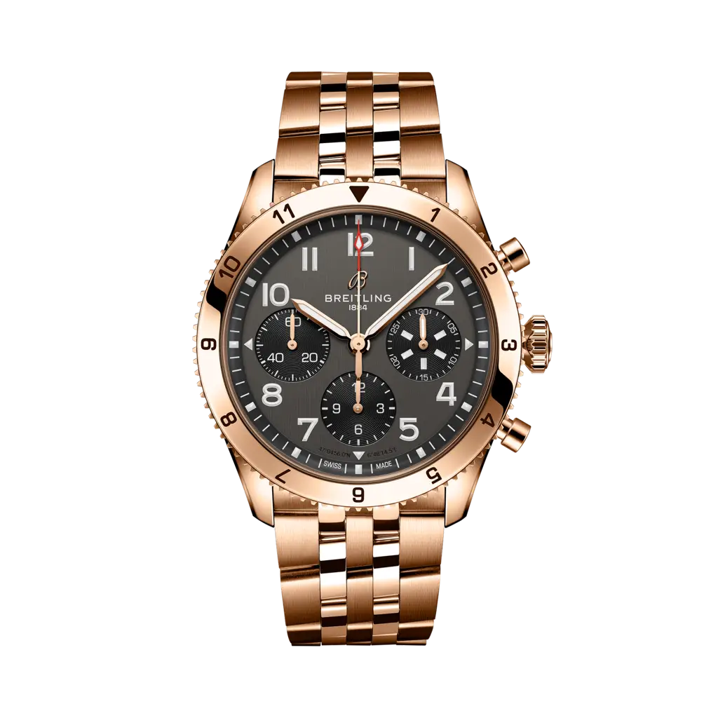 Breitling Classic AVI P-51 Mustang Black/18 carat rose gold  42 mm — Ref. R233801A1B1R1