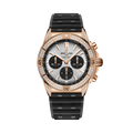 Breitling Chronomat B01 42 Red Gold - Diamond / Silver / Rubber — Ref. RB0134721G1S2