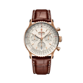 Breitling Navitimer B01 Chronograph 41 Red Gold / Silver / Alligator - Folding — Ref. RB0139211G1P1