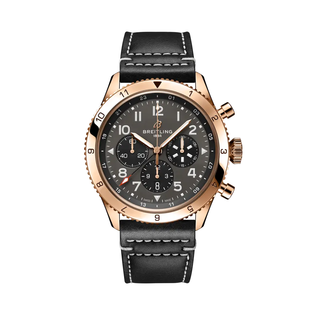 Breitling Super AVI B04 Chronograph GMT 46 P-51 Mustang Red Gold / Boutique Edition — Ref. RB04451A1B1X1