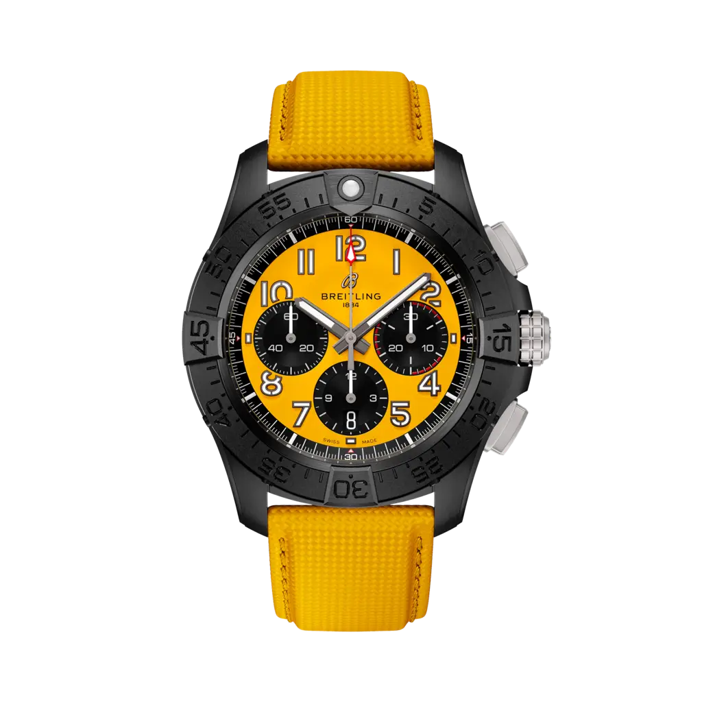 Breitling Avenger B01 Chronograph 44 Night Mission Ceramic - Yellow — Ref. SB0147101I1X1