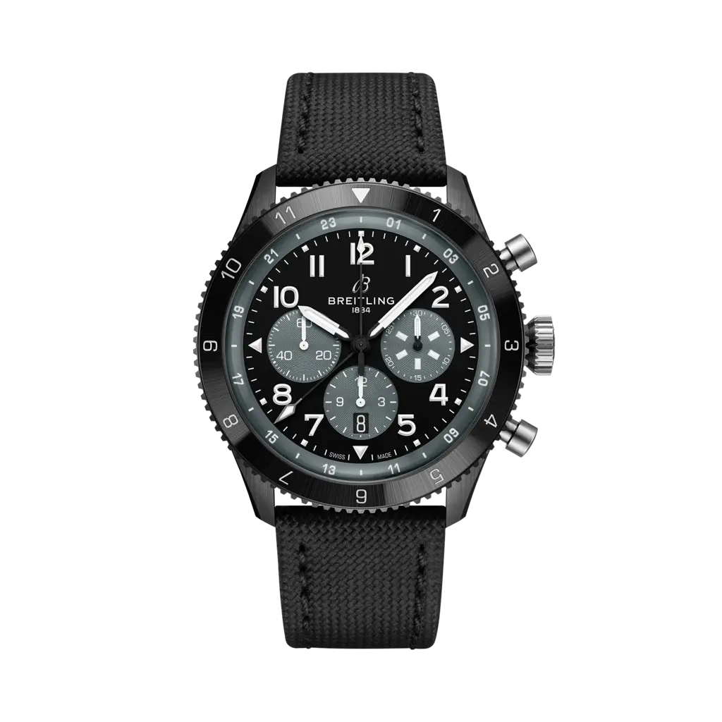 Breitling Super AVI B04 Chronograph GMT 46 Mosquito Night Fighter Ceramic - Black — Ref. SB04451A1B1X1