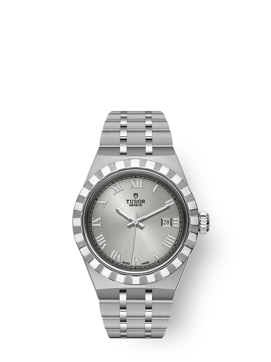 Tudor Royal Date 28 Stainless Steel / Silver - Roman — Ref. 28300