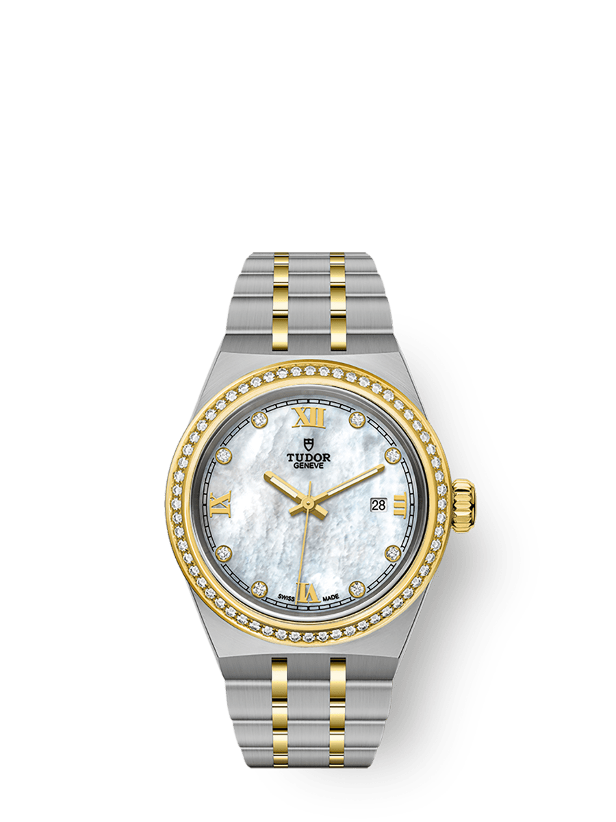 Tudor Royal Date 28 Stainless Steel / Yellow Gold - Diamond / MOP — Ref. 28323