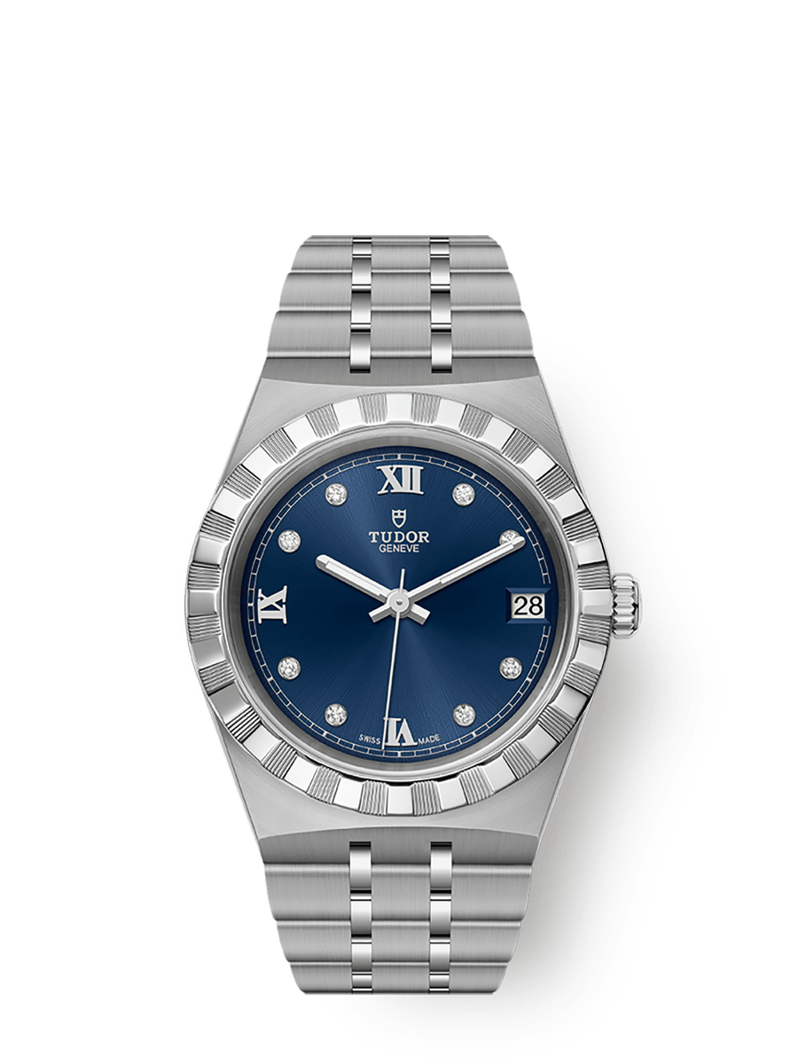 Tudor Royal Date 34 Stainless Steel / Blue - Diamond — Ref. 28400