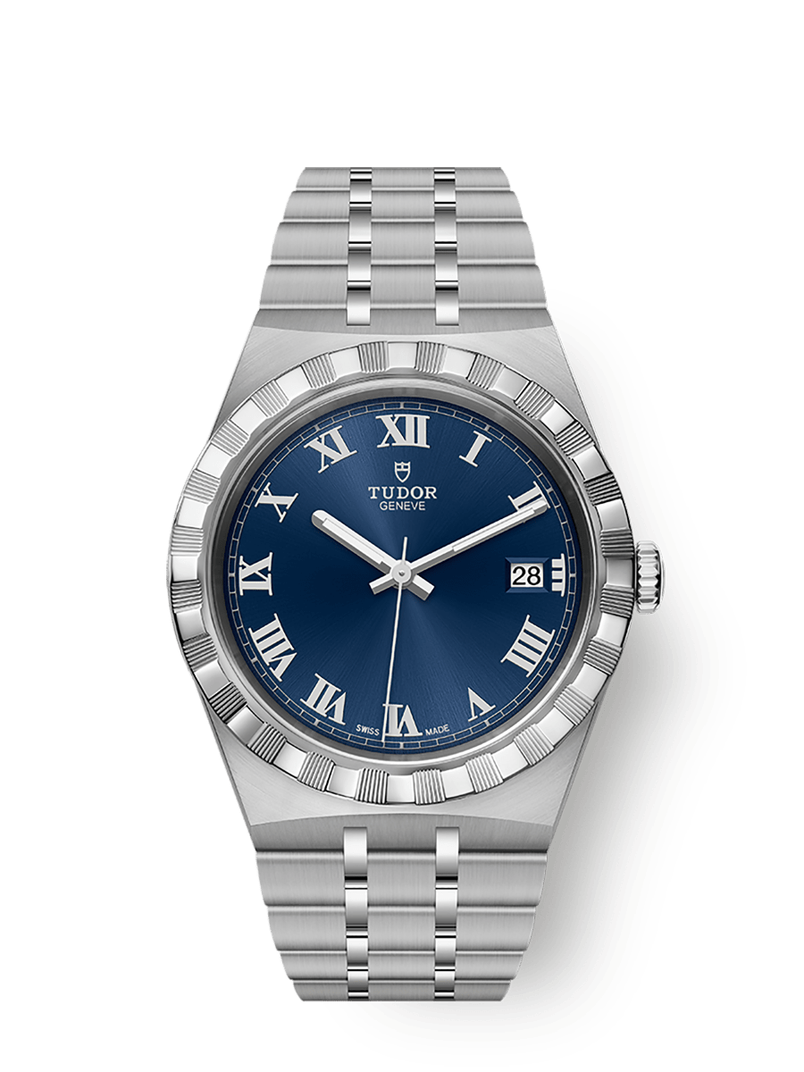 Tudor Royal Date 38 Stainless Steel / Blue - Roman — Ref. 28500