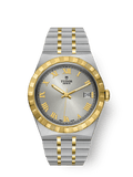 Tudor Royal Date 38 Stainless Steel / Yellow Gold / Silver - Roman — Ref. 28503