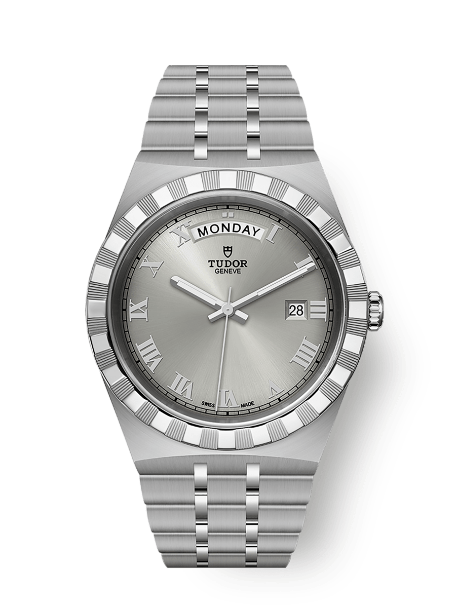 Tudor Royal Day-Date 41 Stainless Steel / Silver - Roman — Ref. 28600